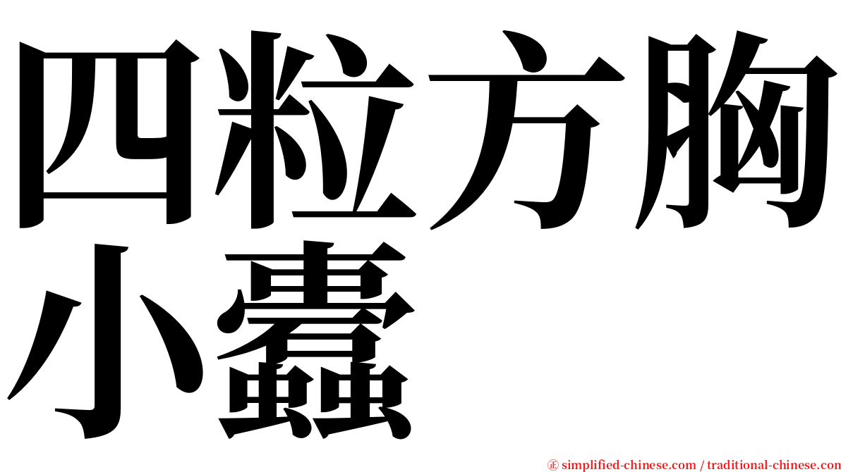 四粒方胸小蠹 serif font