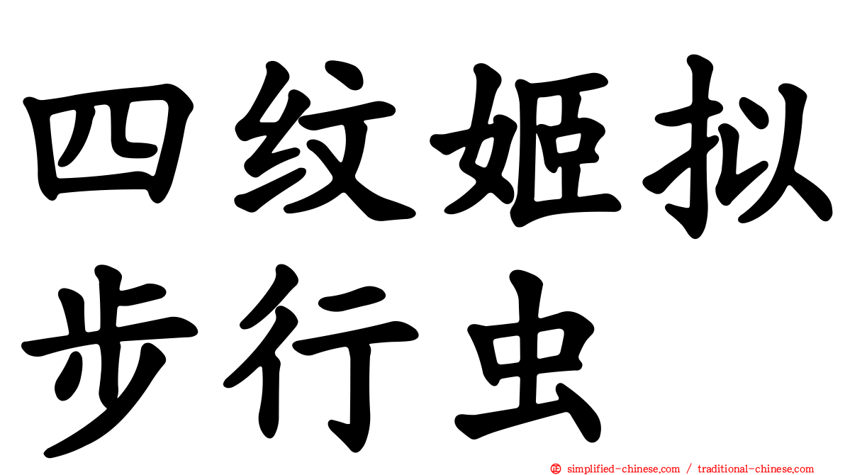 四纹姬拟步行虫