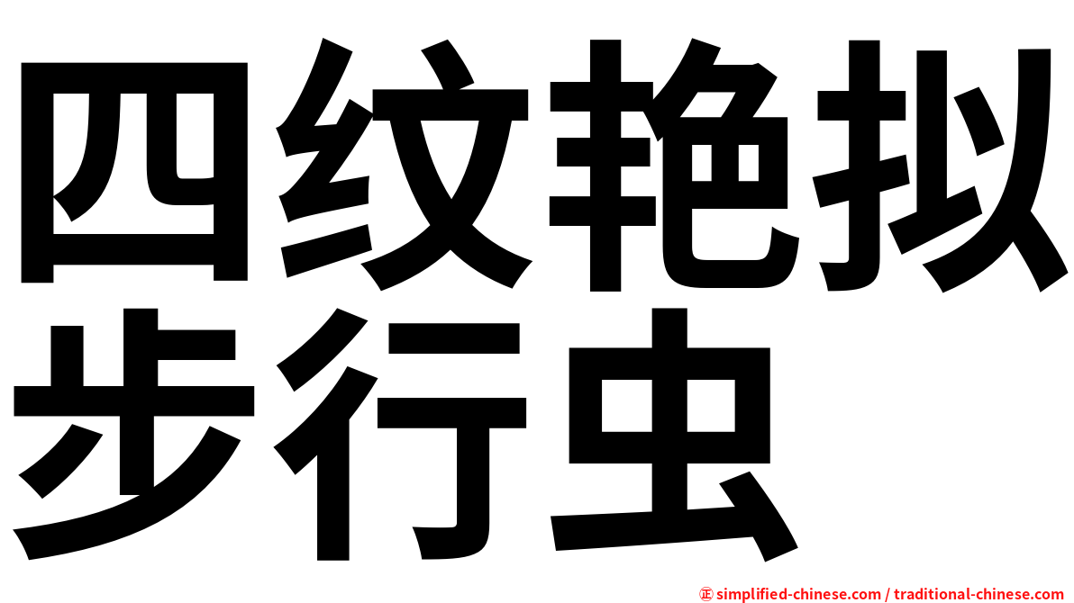 四纹艳拟步行虫