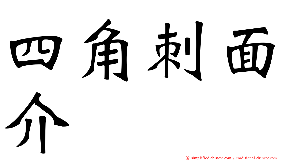 四角刺面介