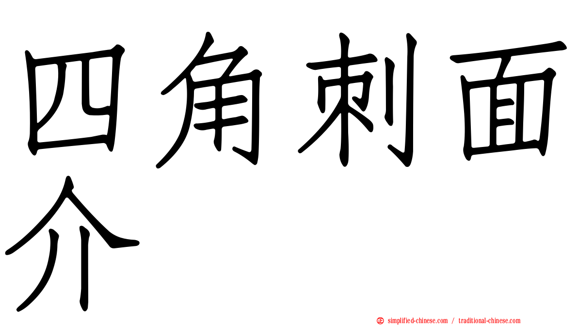 四角刺面介