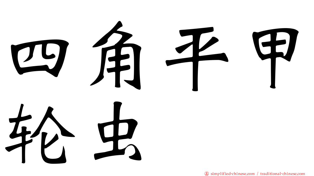 四角平甲轮虫
