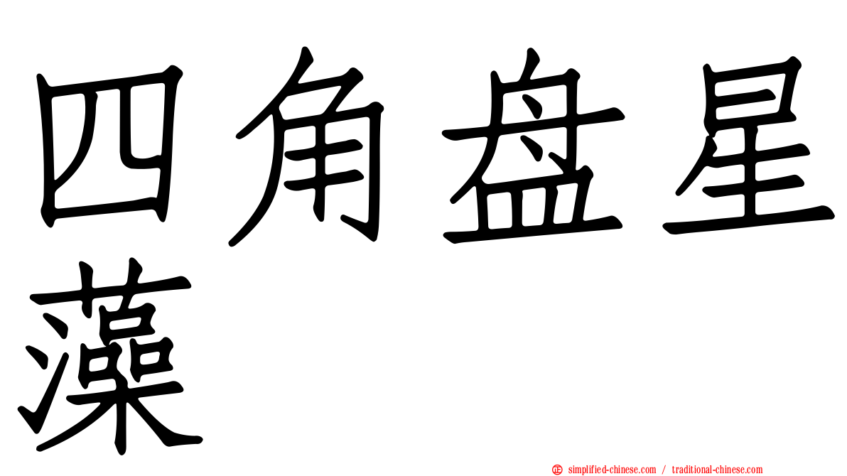 四角盘星藻