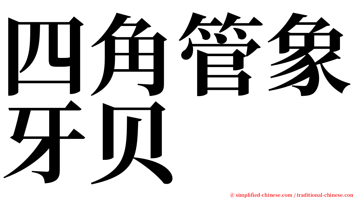 四角管象牙贝 serif font