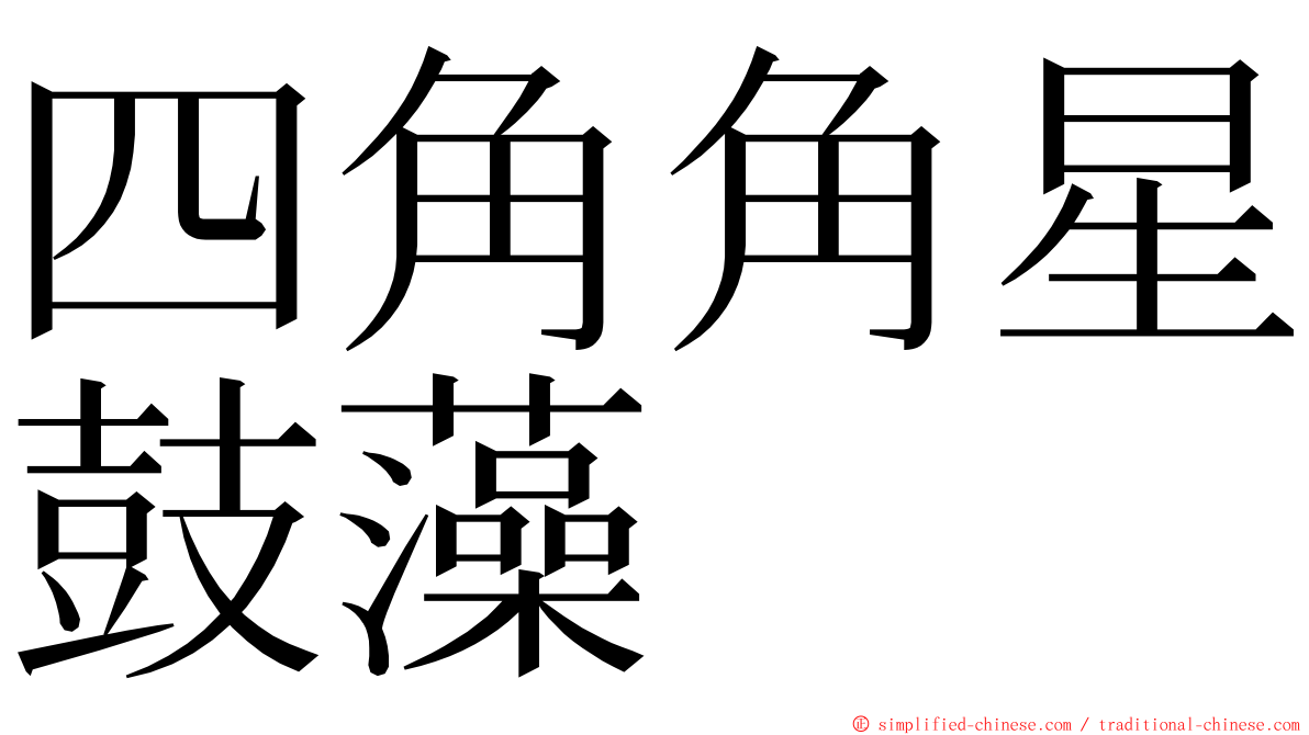 四角角星鼓藻 ming font