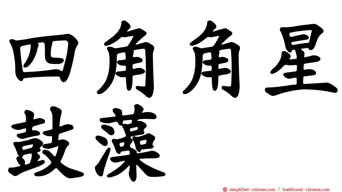 四角角星鼓藻