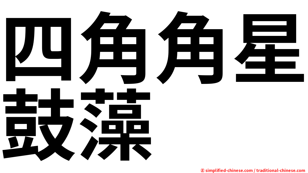 四角角星鼓藻