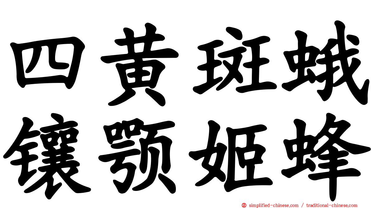 四黄斑蛾镶颚姬蜂