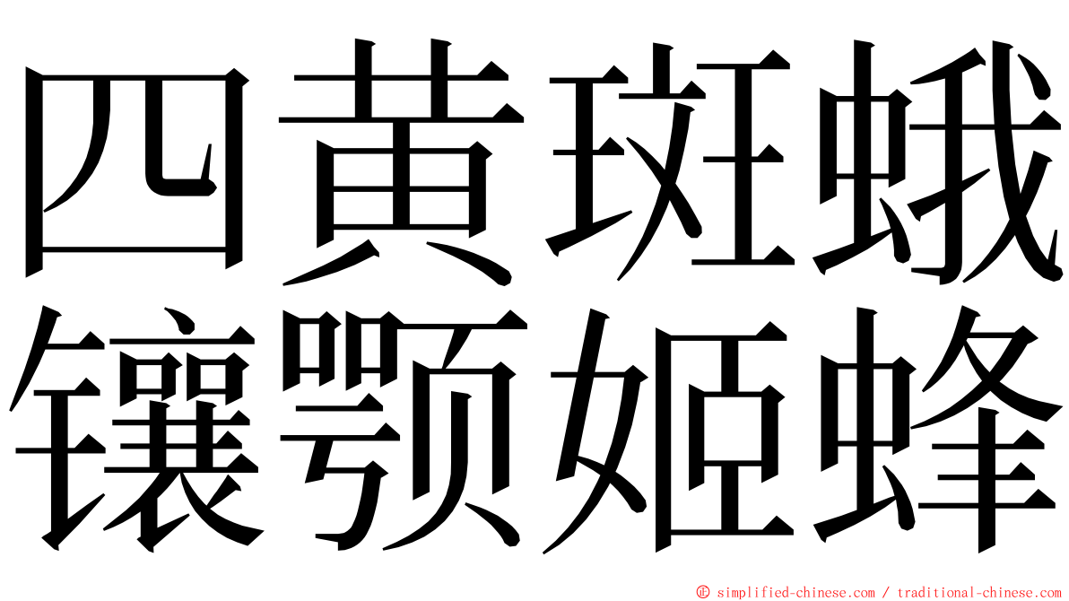 四黄斑蛾镶颚姬蜂 ming font