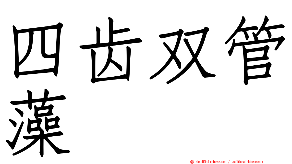 四齿双管藻