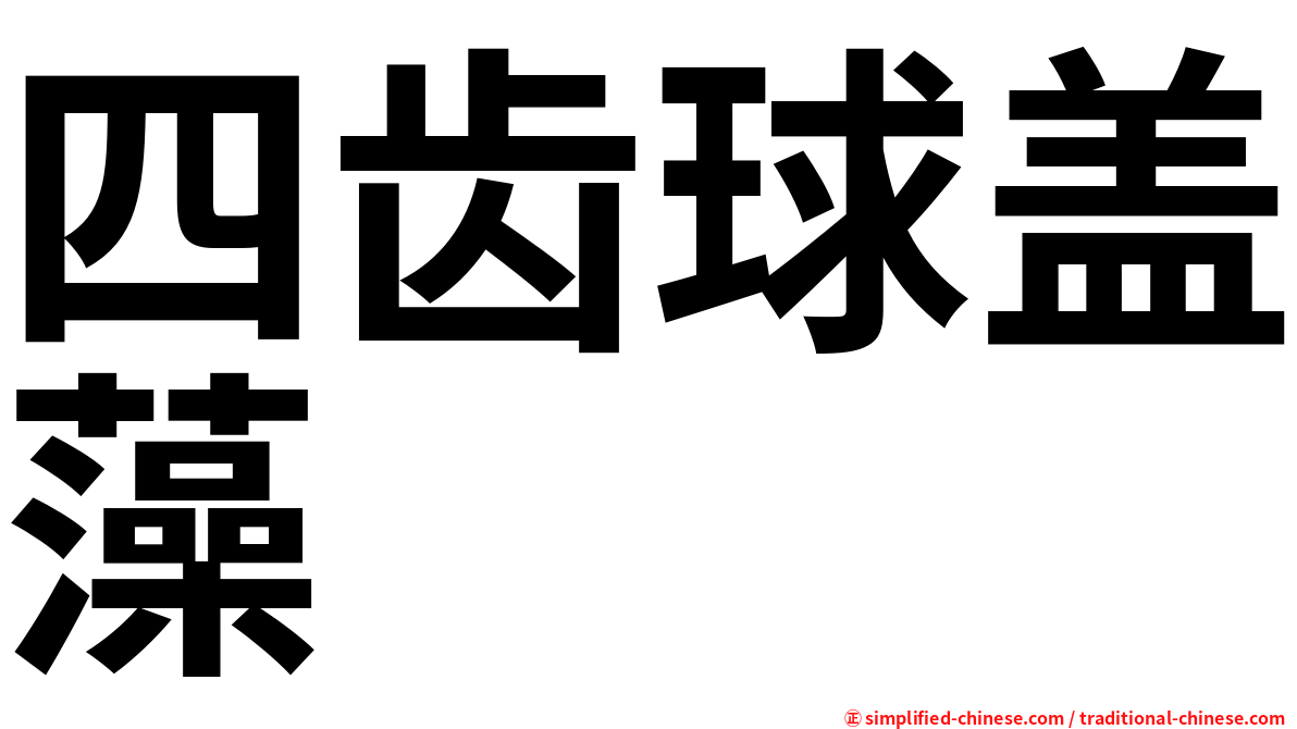 四齿球盖藻
