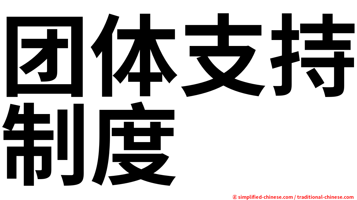 团体支持制度