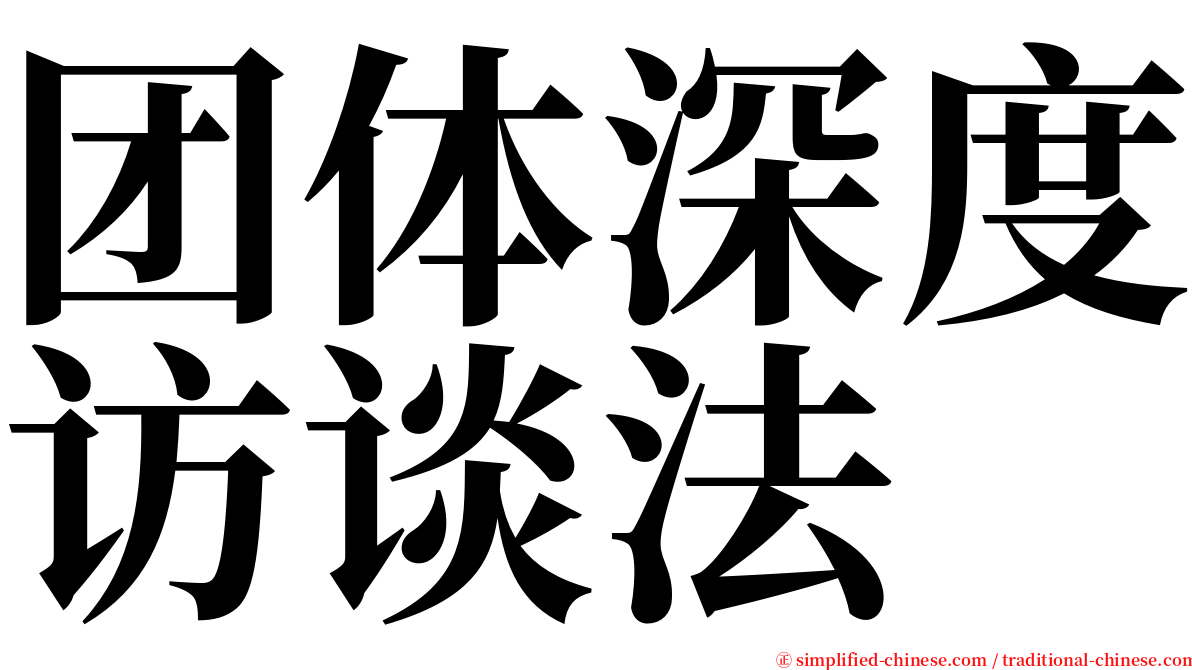 团体深度访谈法 serif font