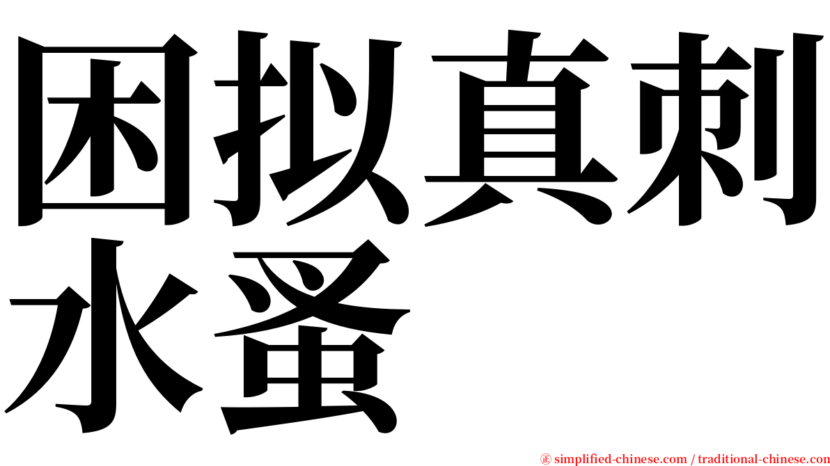 困拟真刺水蚤 serif font