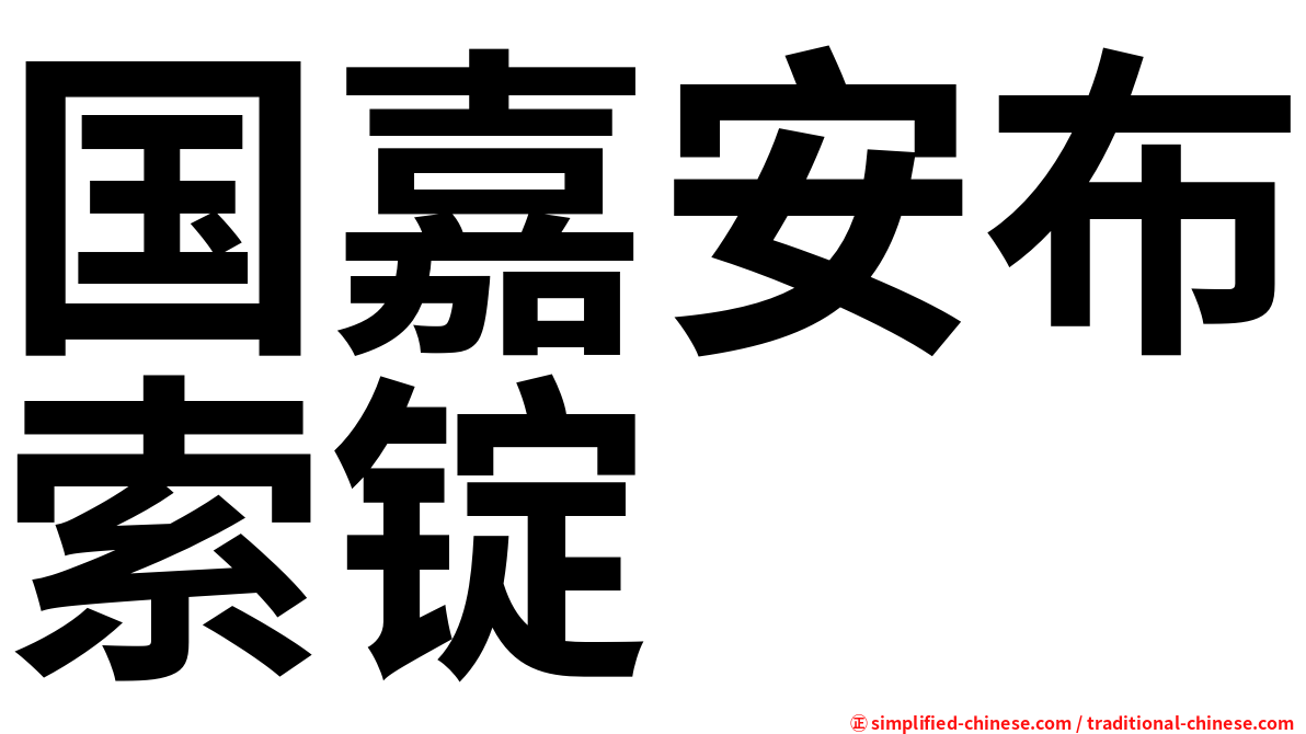 国嘉安布索锭