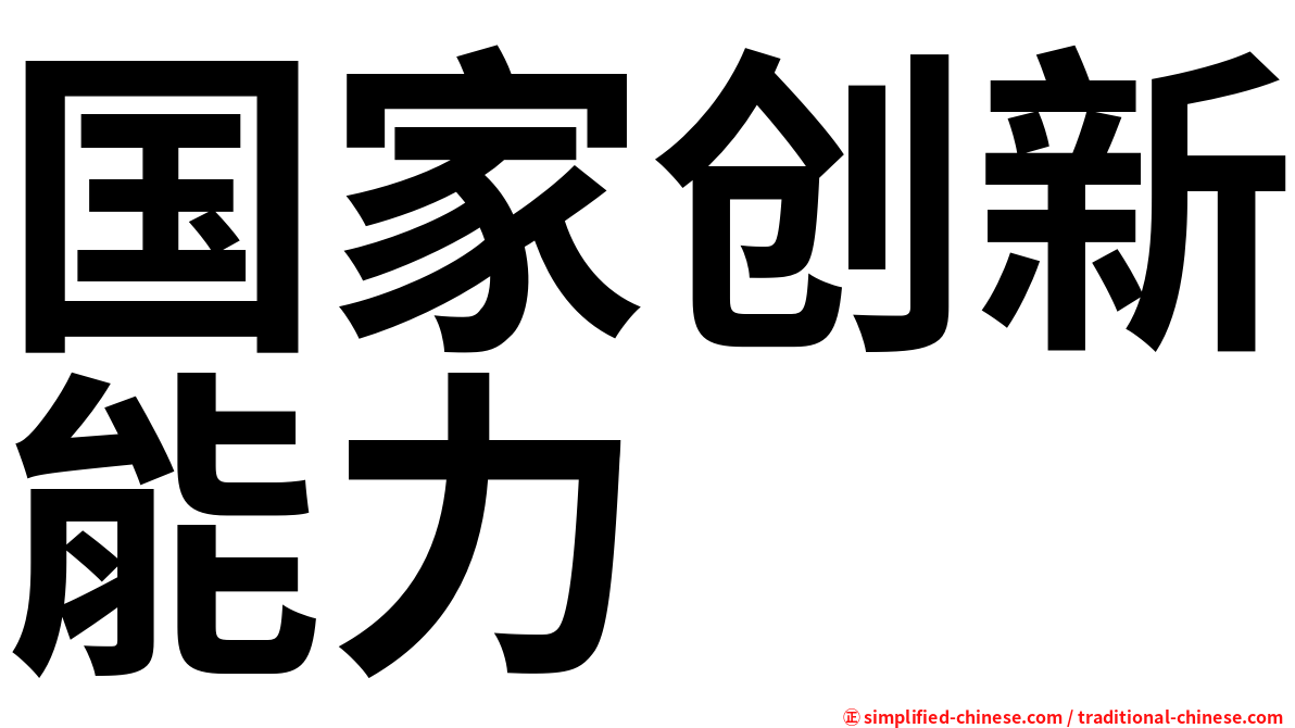 国家创新能力