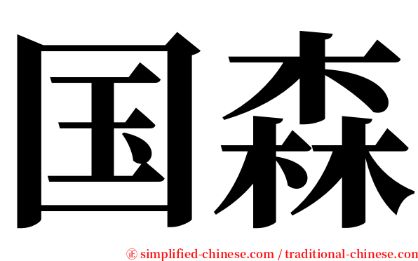 国森 serif font