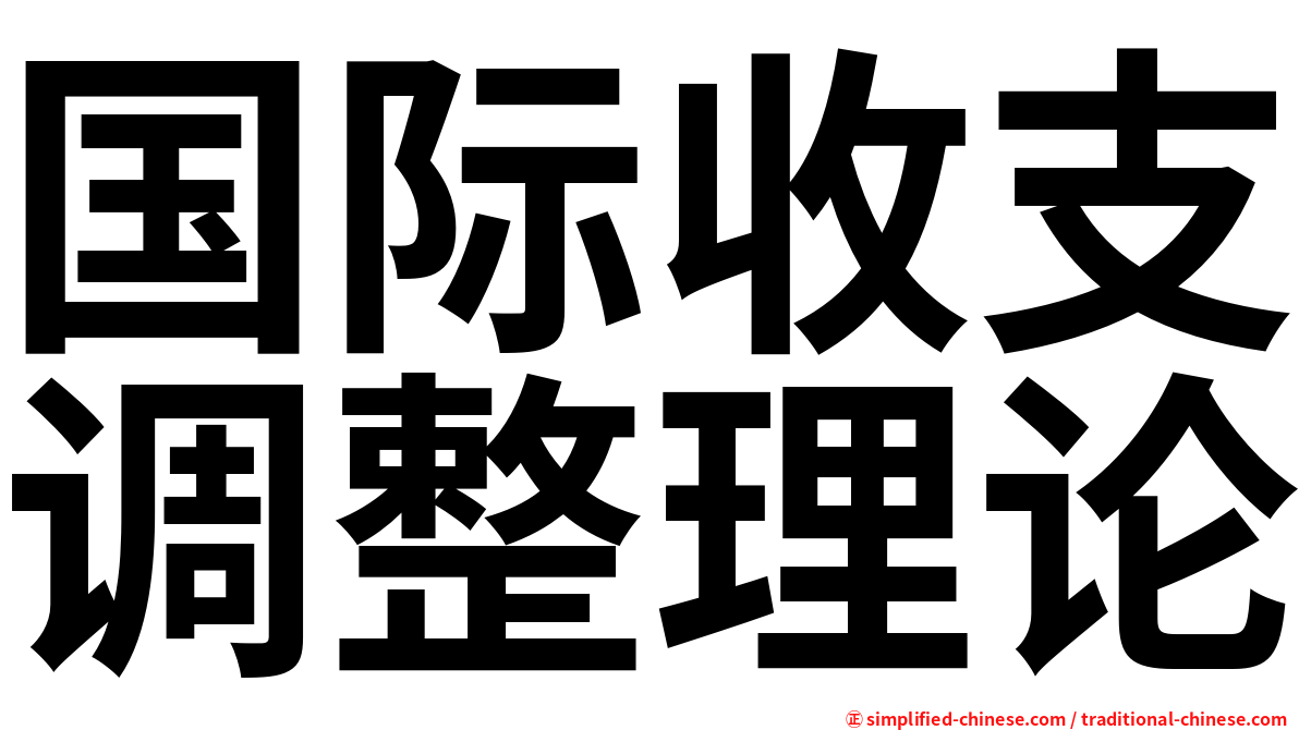 国际收支调整理论
