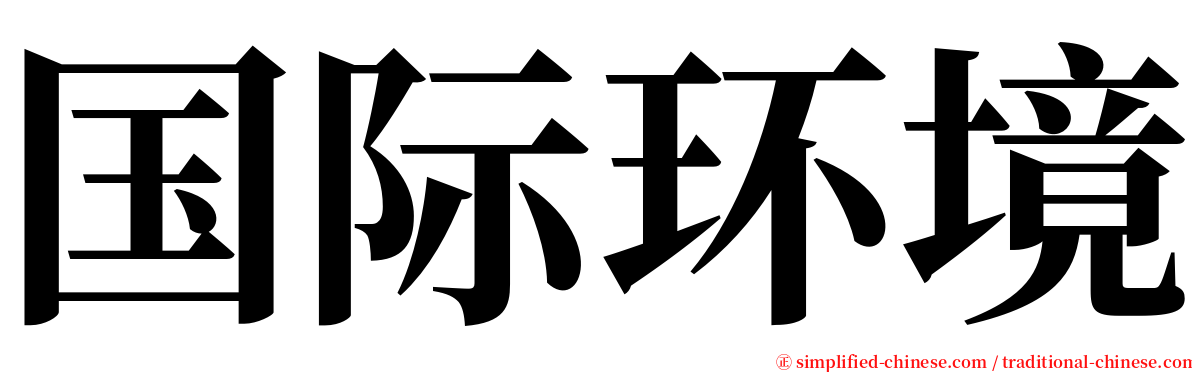 国际环境 serif font