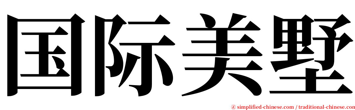 国际美墅 serif font