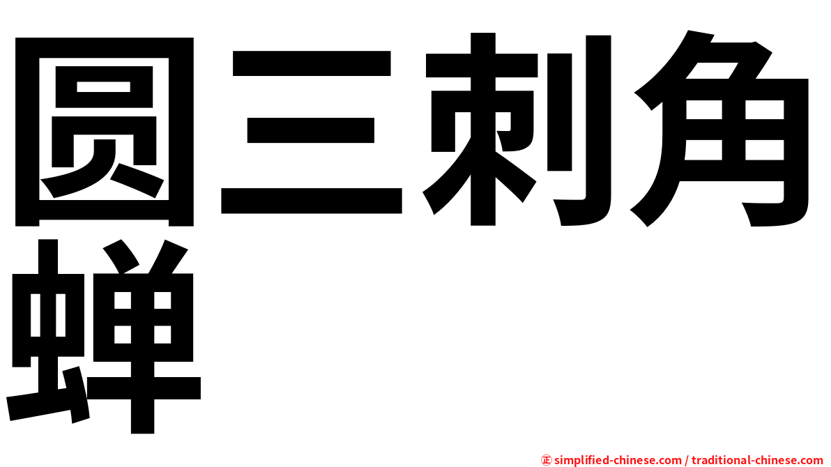圆三刺角蝉