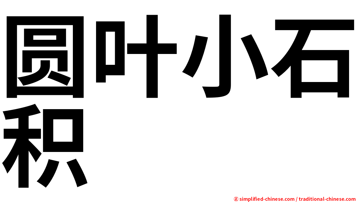 圆叶小石积
