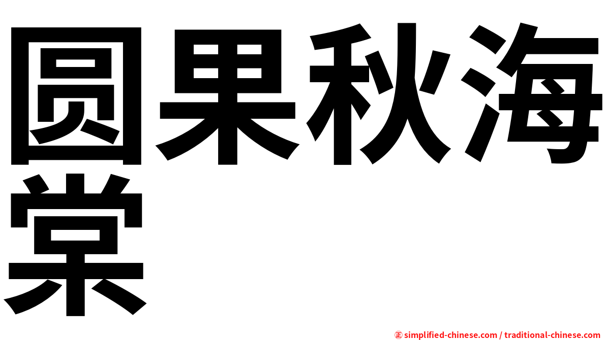 圆果秋海棠