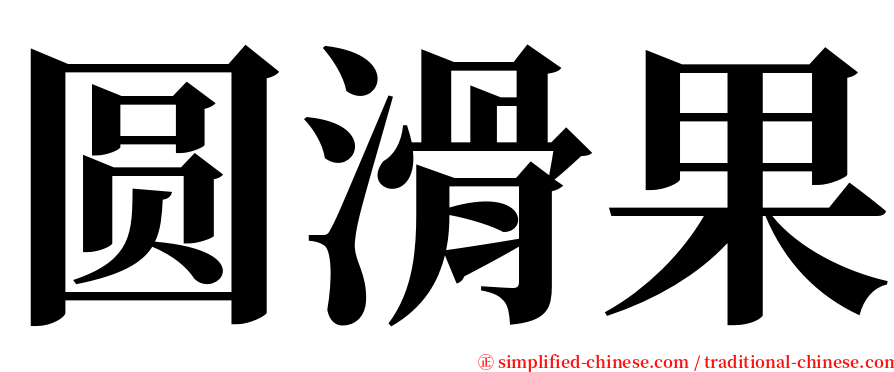 圆滑果 serif font