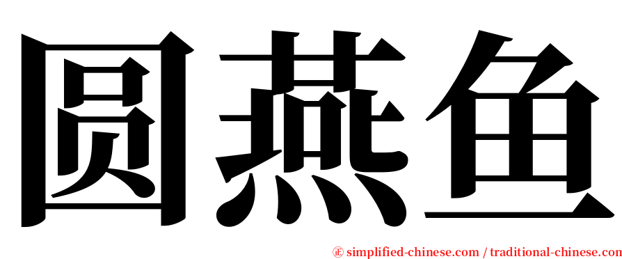 圆燕鱼 serif font
