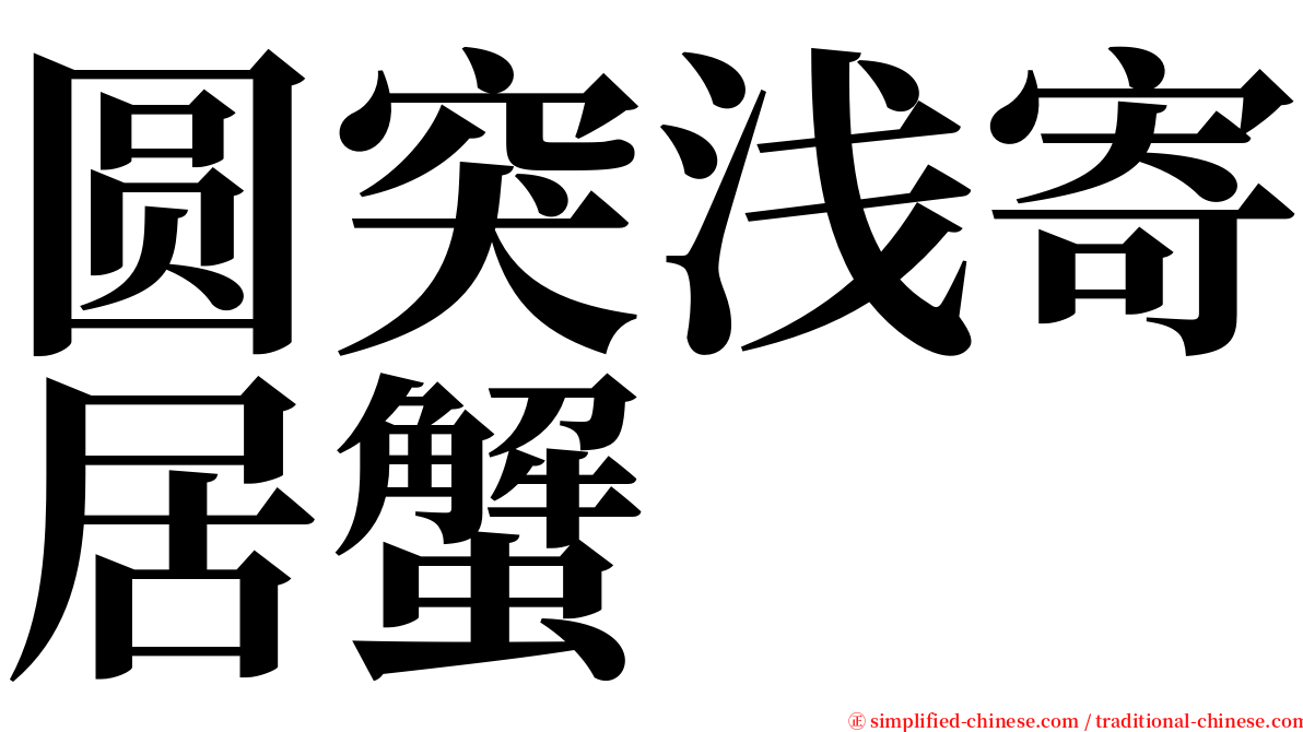 圆突浅寄居蟹 serif font