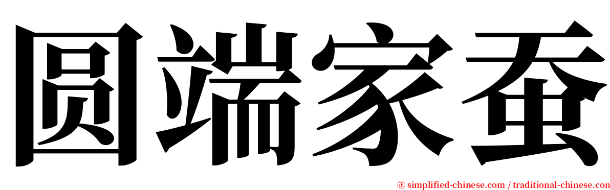圆端家蚕 serif font