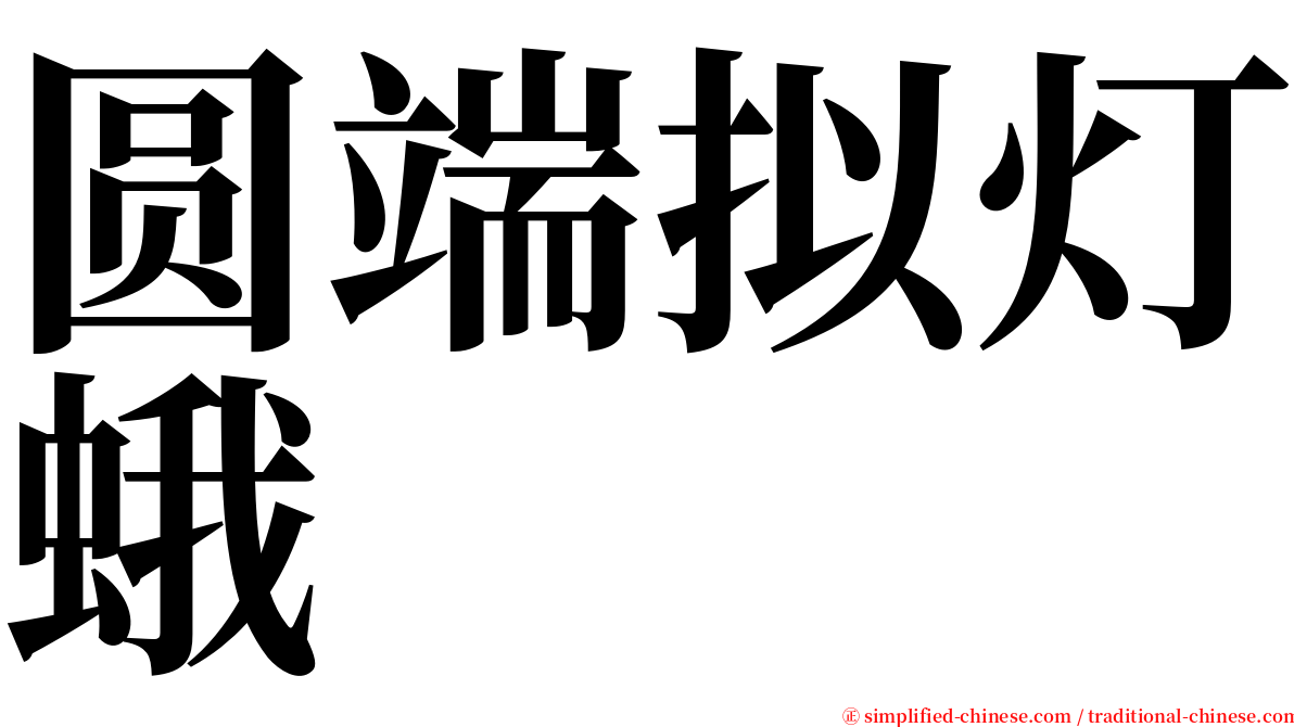 圆端拟灯蛾 serif font