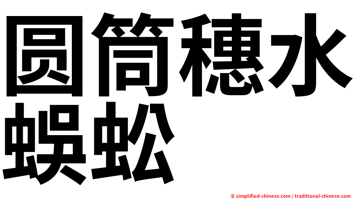 圆筒穗水蜈蚣