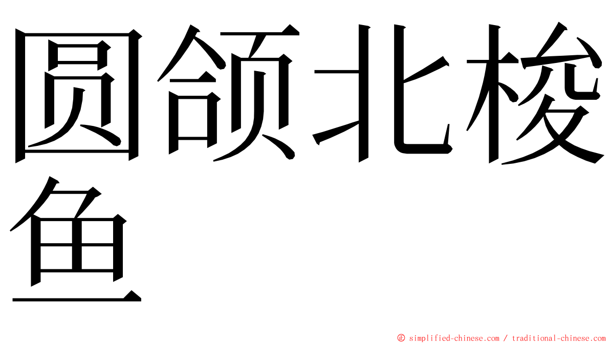 圆颌北梭鱼 ming font