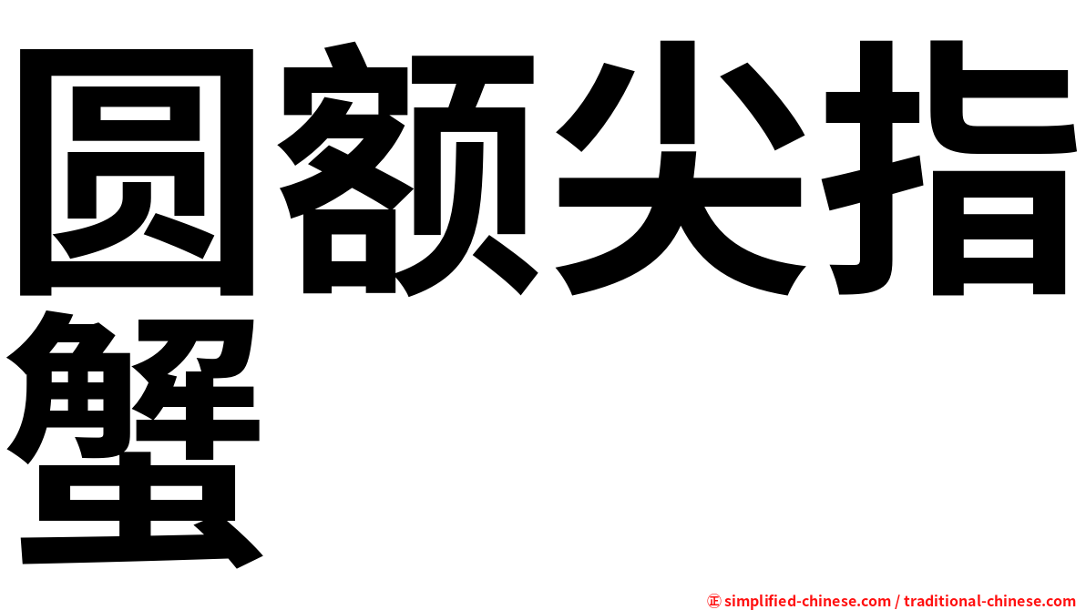 圆额尖指蟹