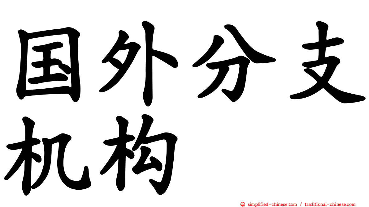 国外分支机构