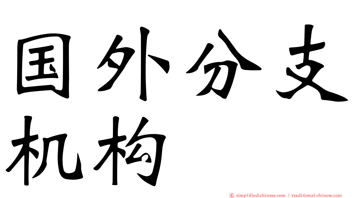 国外分支机构