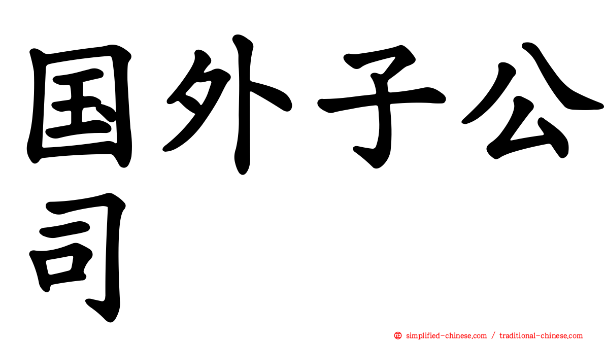 国外子公司