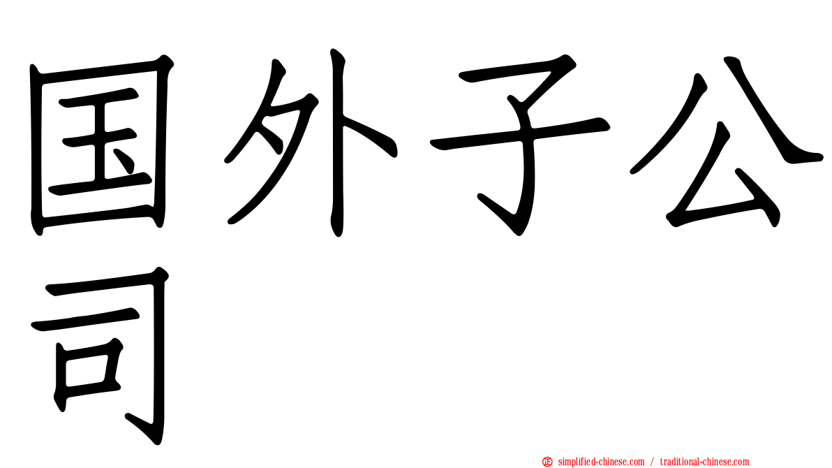 国外子公司
