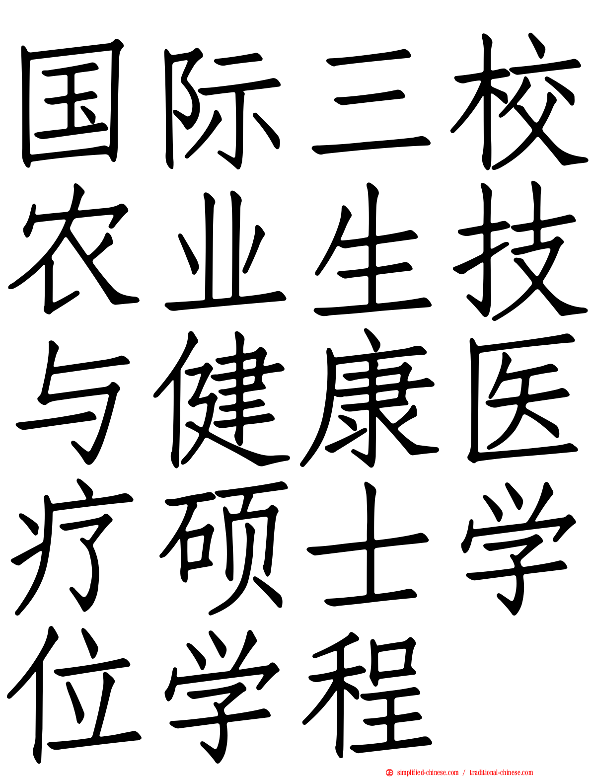 国际三校农业生技与健康医疗硕士学位学程