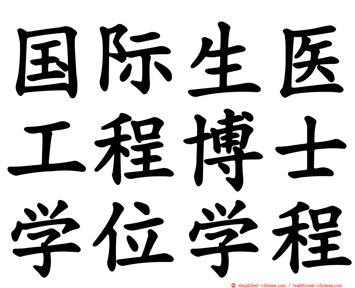 国际生医工程博士学位学程