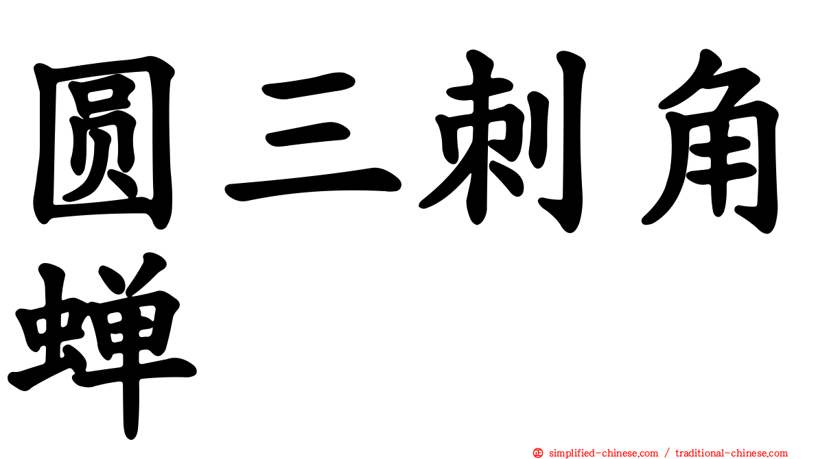 圆三刺角蝉