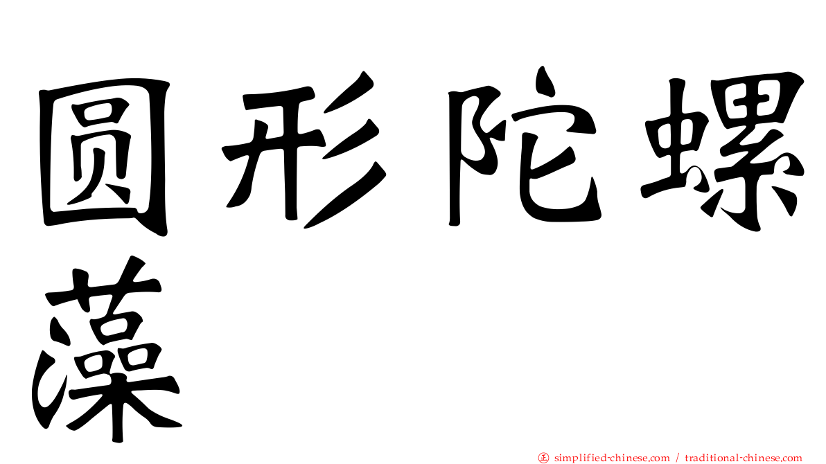 圆形陀螺藻