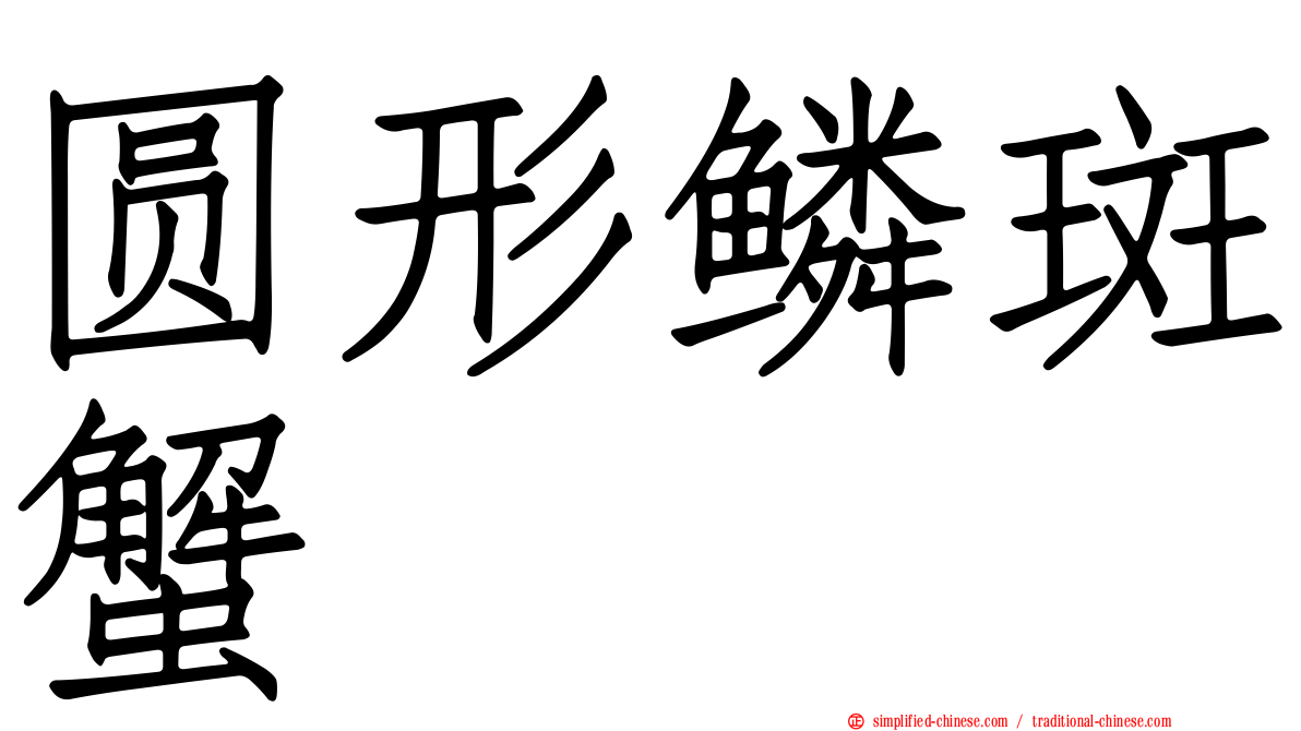 圆形鳞斑蟹