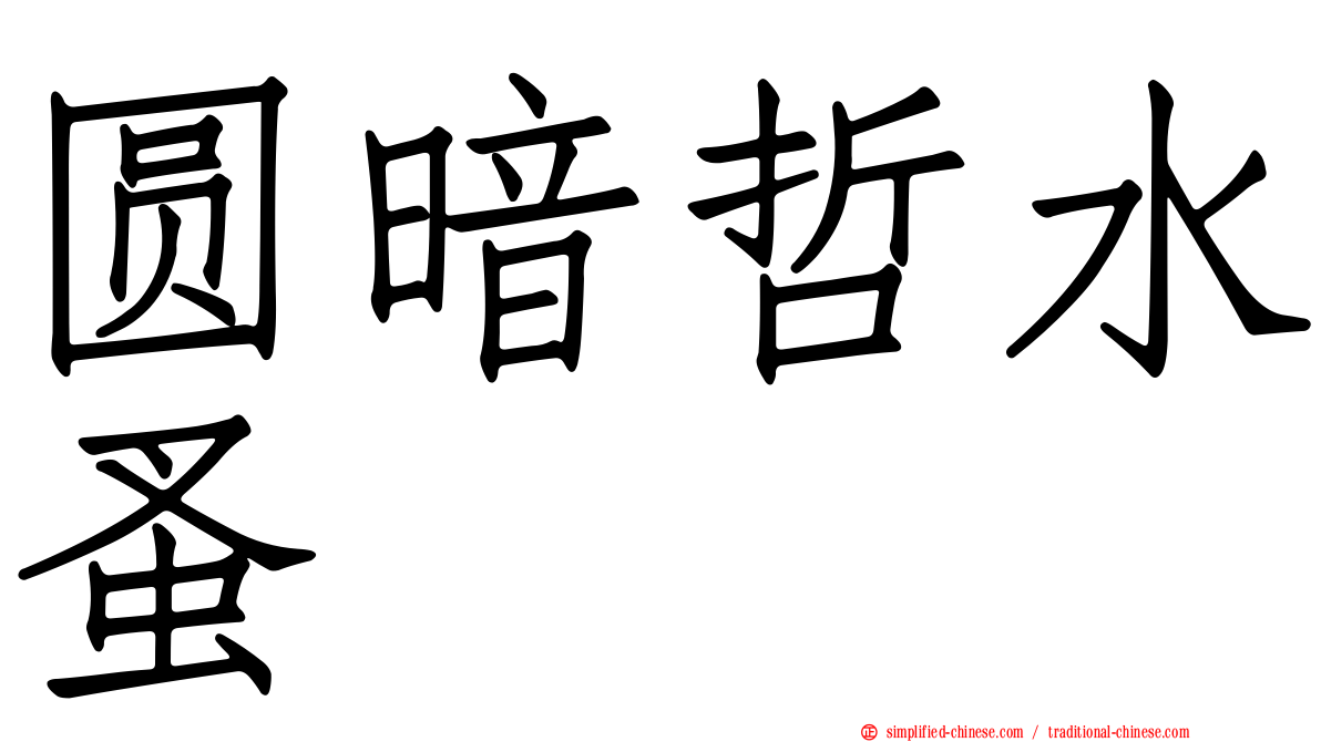 圆暗哲水蚤