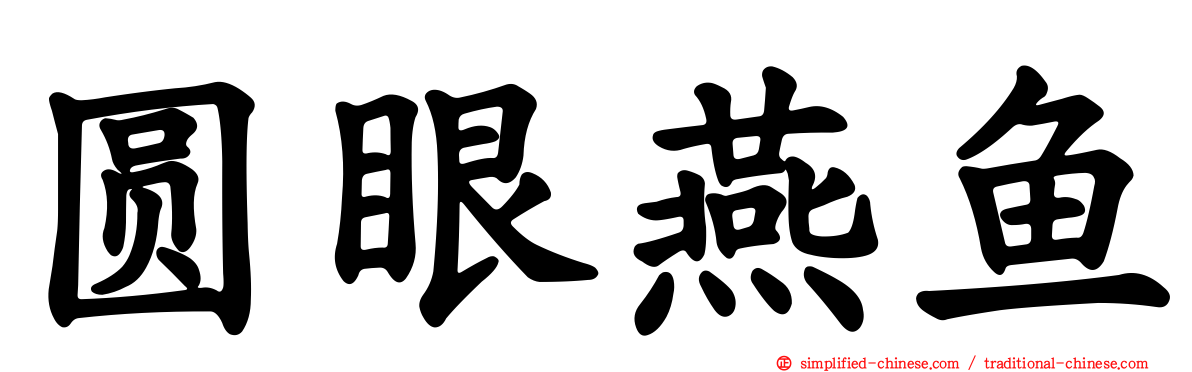 圆眼燕鱼