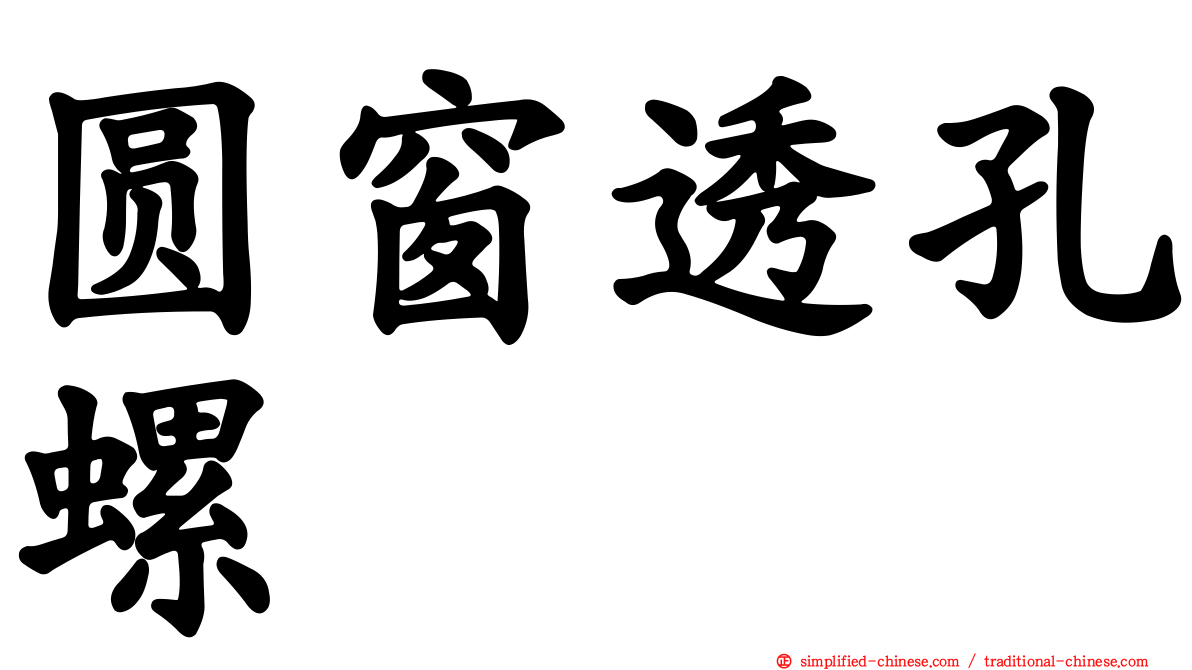 圆窗透孔螺