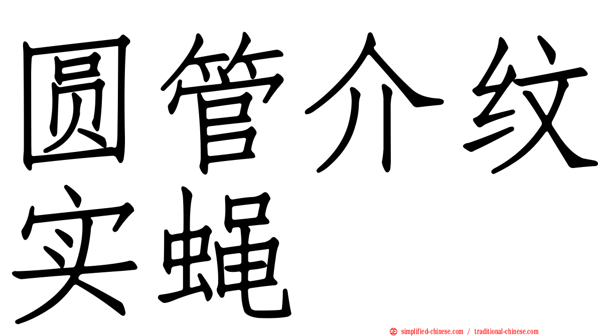 圆管介纹实蝇