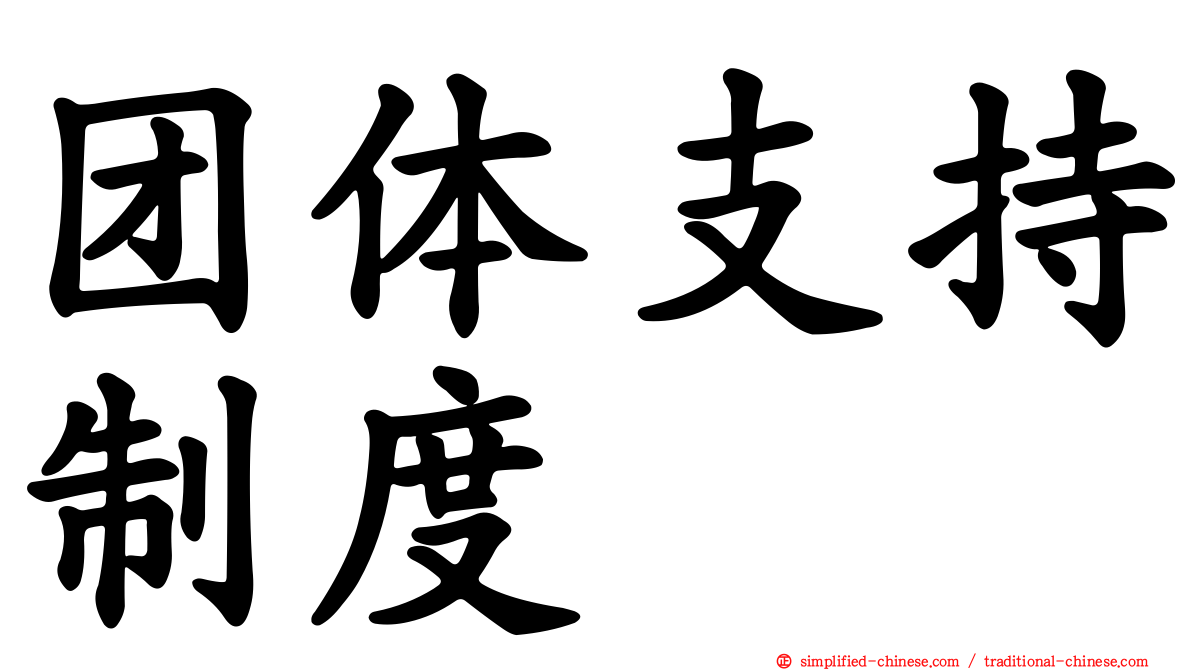 团体支持制度