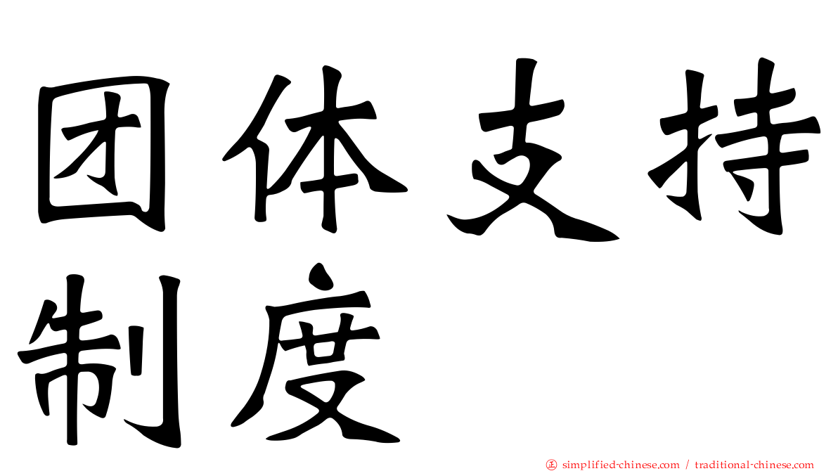 团体支持制度